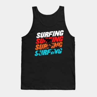 Colorful lettering SURFING Tank Top